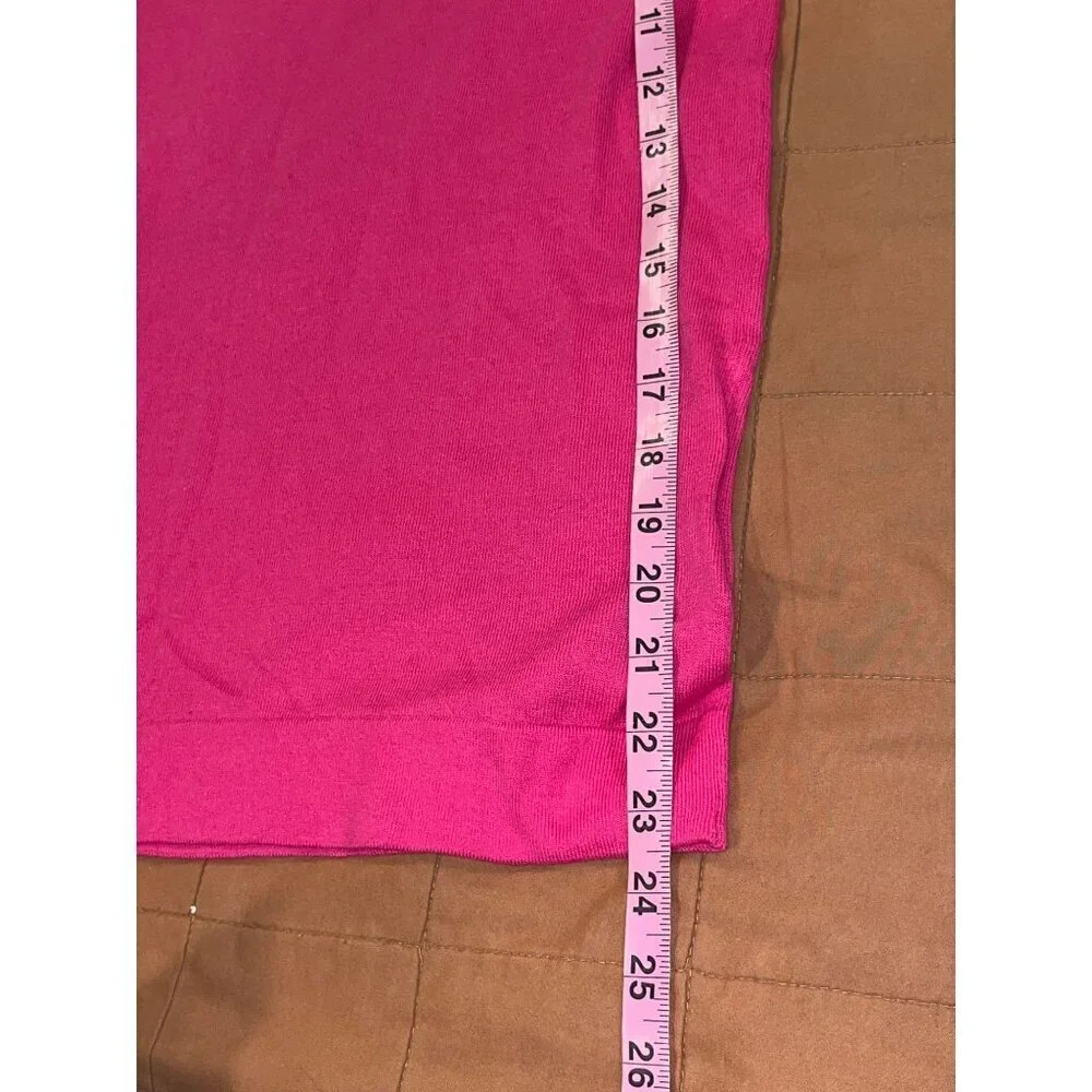 J.Crew Hot Pink 100% Cotton Crewneck  Pullover Sweater Women's Size XS